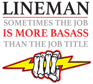 Lineman Badass Sticker