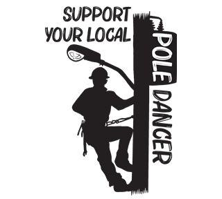 Pole Dancer Lineman Sticker