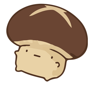 Kawaii Shiitake Sticker