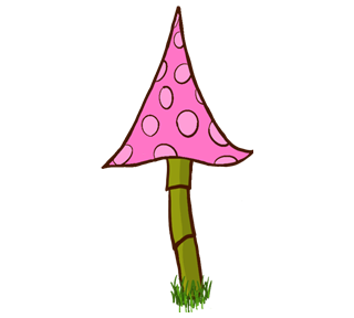 Pink Mushroom Sticker