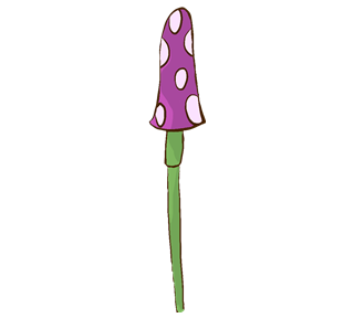 PinkyPurple Mushroom Sticker