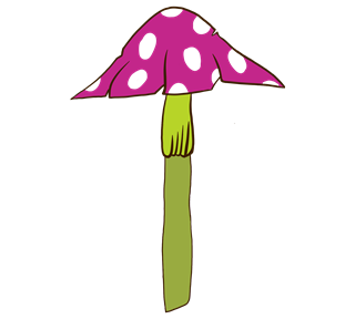 Pink Spotted Shroomies Sticker