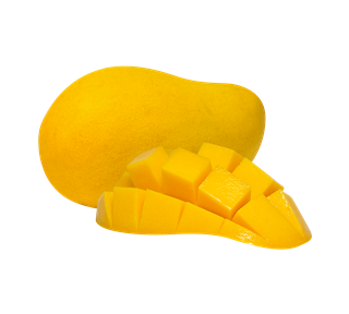Mango Whole and Halved Sticker