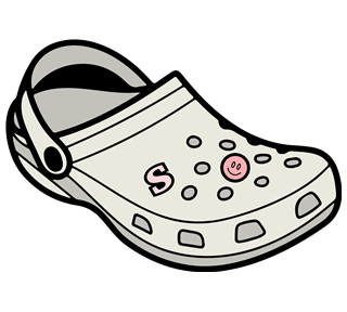 Grey Crocs That Girl Sticker