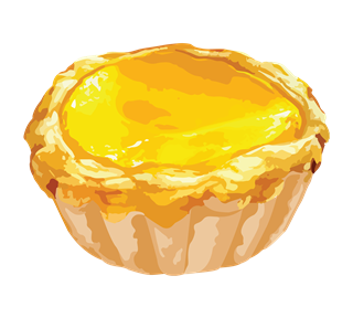 Egg Tart Asian Snacks Sticker