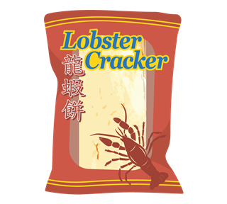 Lobster Cracker Asian Snacks Sticker
