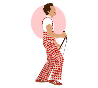 Harry Styles Heart Overalls Sticker