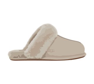 Vanilla Girl Fluffy Slippers Sticker