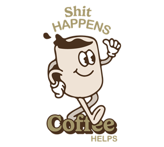 Soft Girl Fall - Shit Happens. Coffee Helps Sticker