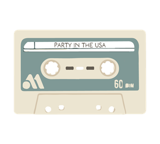 The Summer I Turned Pretty - Party In The USA Cassette Sticker