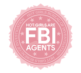 Hot Girls Are FBI Agents Badge Sticker