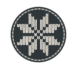 Cross-Stitch Snowflake Sticker