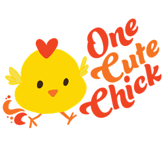 One Cute Chick Sticker