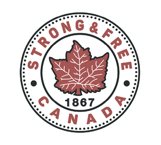 Canada Strong & Free Circular Sticker