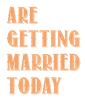 Are Getting Married Today