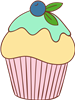 Blueberry Vanilla Cupcake