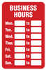 Business Hours Sign
