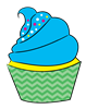 Chevron Cupcake