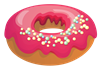 Donut Pink Round Sprinkle