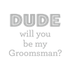 Dude Will You Be My Groomsman?