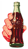 Hand holding Coke