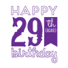 Happy 29th (Again) Birthday
