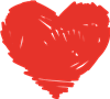 Heart Red Scribble