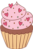 Heart Sprinkles Cupcake