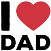 I Love Dad Heart