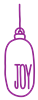 Line Drawing Joy Ornament