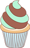 Mint Chocolate Vanilla Cupcake