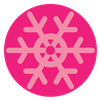 Pink 6-Point Snowflake
