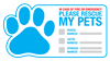 Please Rescue My Pets Paw Sign