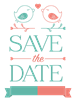 Save The Date Love Birds