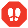 Stop Sign with Footprints