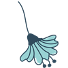 Turquoise Drop Flower