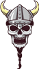 Viking Horn Helmet Skull