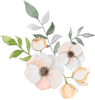 White Watercolor Flower Icon