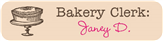 Bakery Name Tag