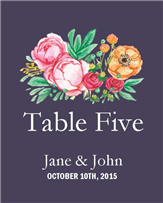 Floral Table Number