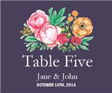 Floral Table Number