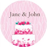 Pink Petal Bridal Cake