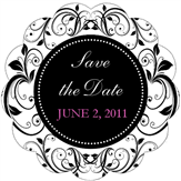 Save the Date Damask