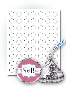 0.75" Hershey Kiss Labels