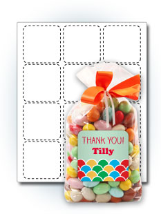2.5" Square Candy Labels