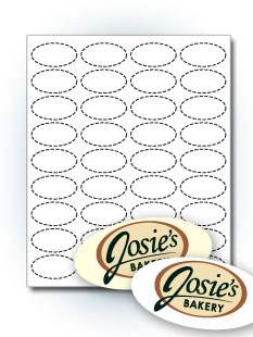 2" x 1" Oval Stickers