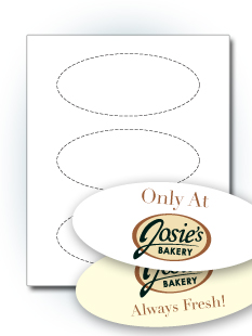 6" x 2.625" Oval Stickers