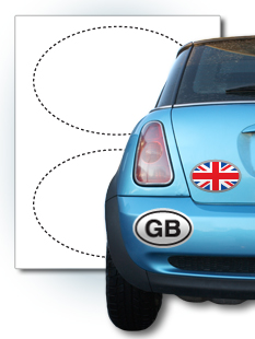 7" Oval Bumper Stickers