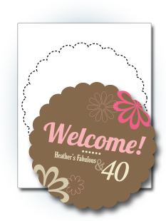 8" Scallop Door Sticker