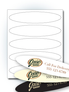 8" x 1.75" Oval Stickers